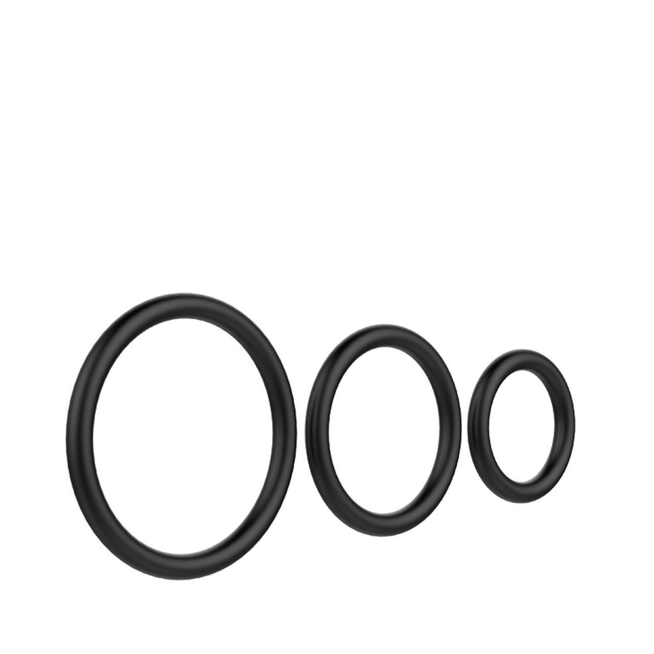 Zestaw gumowych pierścieni na penisa 3 rozmiary | Bez wibracji | Loris.pl