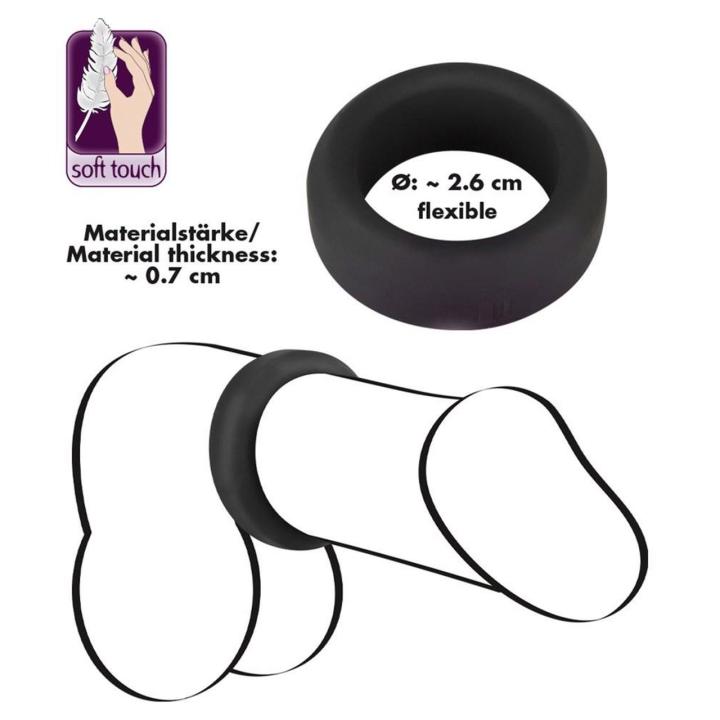 Silikonowy pierścień na penisa 2,6 cm bez wibracji