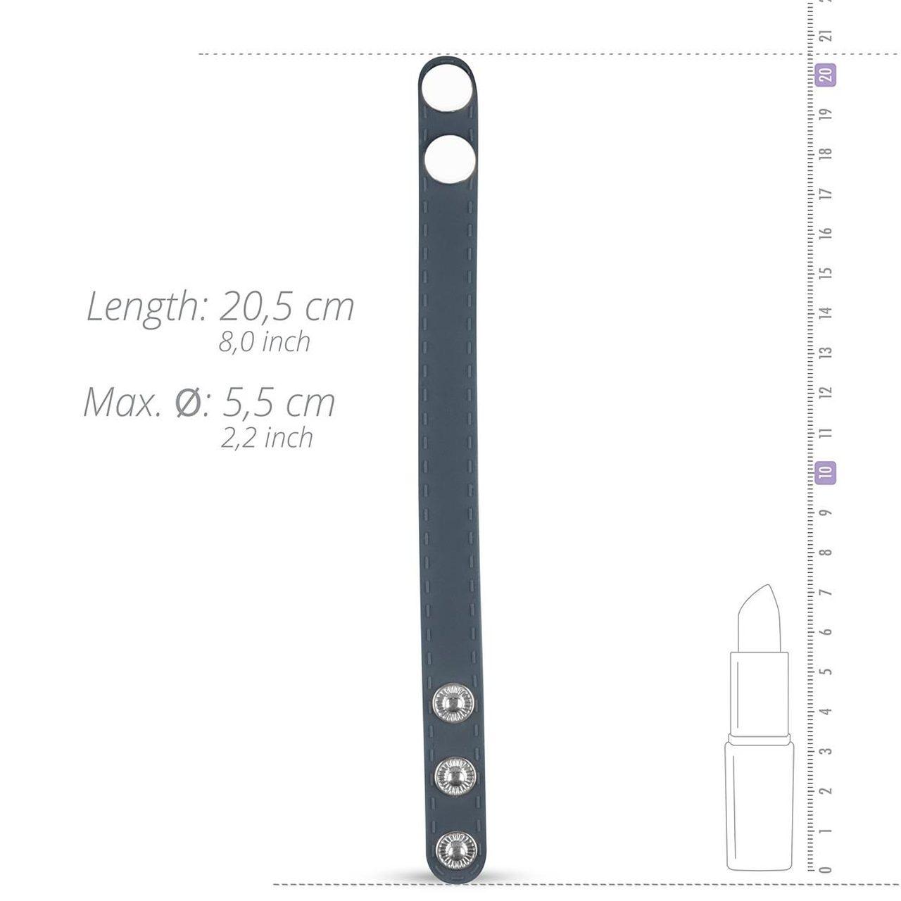 Regulowany pierścień erekcyjny z paskiem na jądra S/M | Silikon | Loris.pl