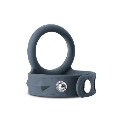 Regulowany pierścień na penisa i jądra l 22 cm | silikon | bez wibracji