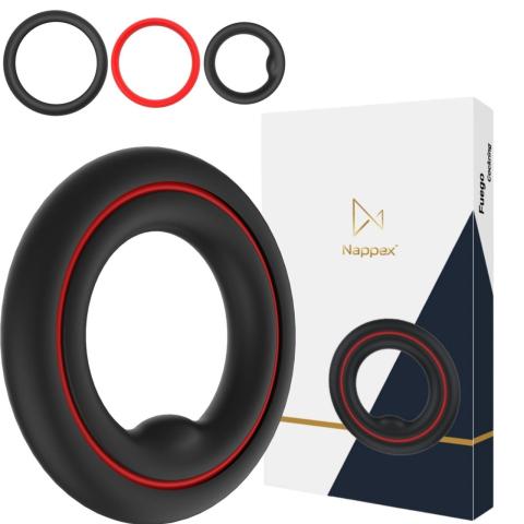 Zestaw 3 pierścieni erekcyjnych bez wibracji z silikonu medycznego + etui