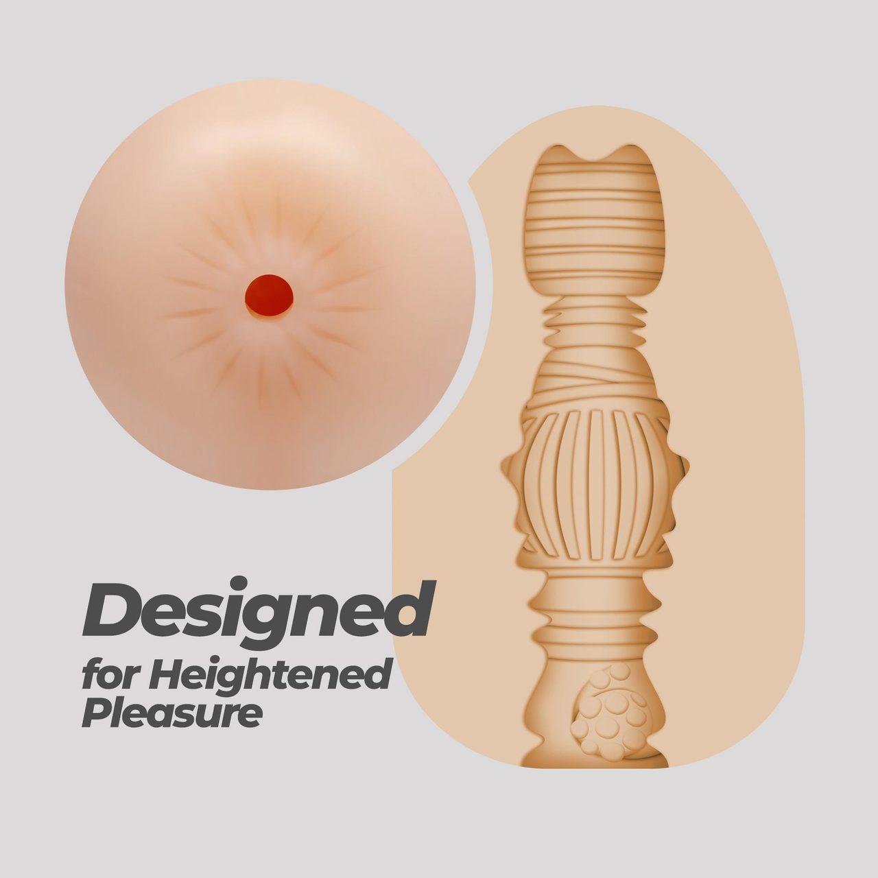 Analne jajko masturbacyjne z fakturą wnętrza | Loris.pl