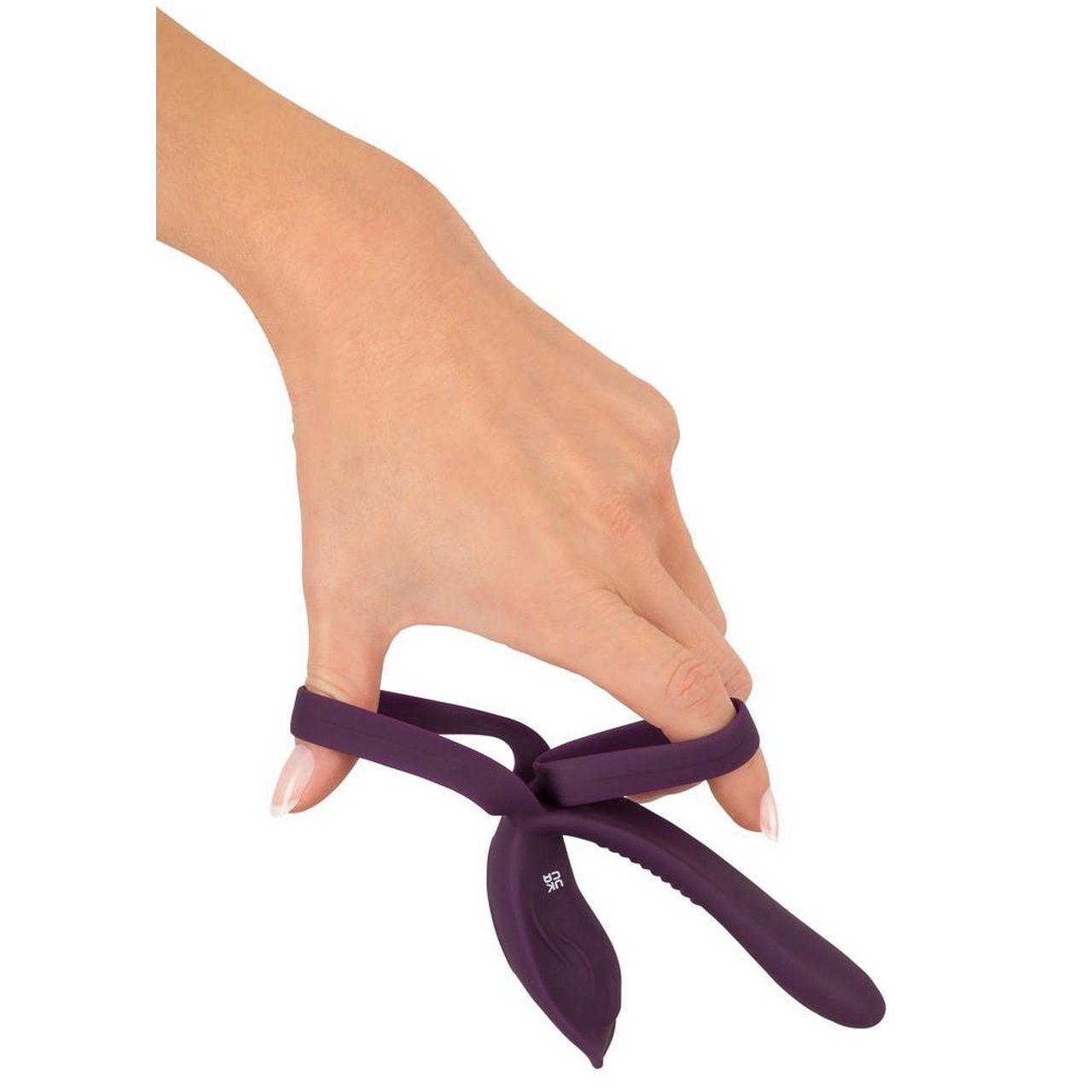 Wibrujący pierścień dla par z pilotem i stymulatorem łechtaczki | Loris.pl