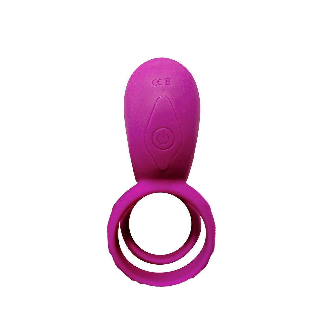 Pierścień erekcyjny z wibracją dla par fuksja | Loris.pl