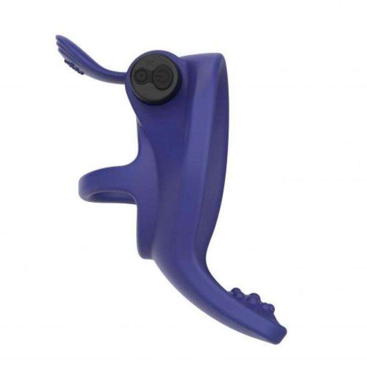 Wibrujący pierścień erekcyjny z wypustką na łechtaczkę | Loris.pl