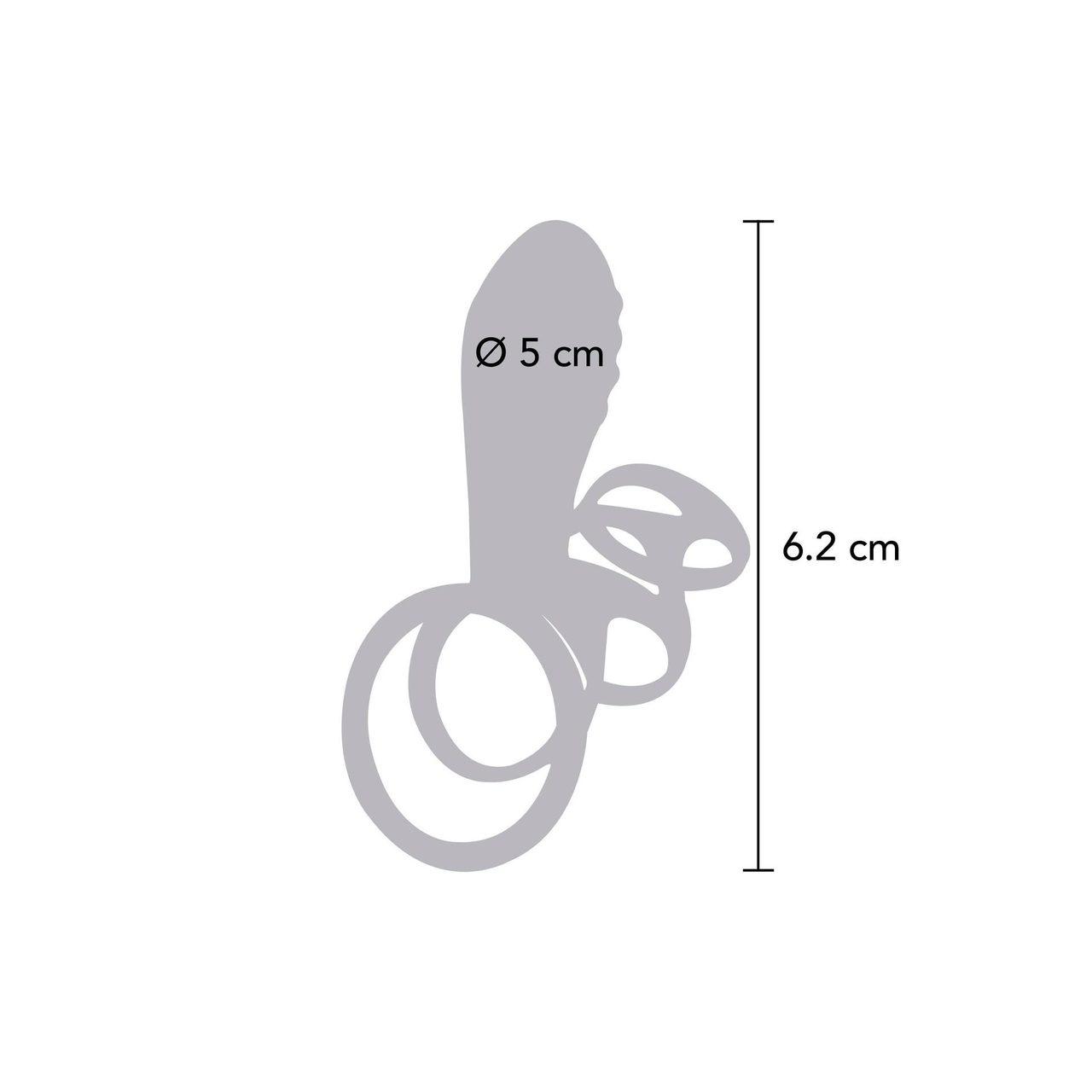 Fioletowy pierścień erekcyjny z wibracją i stymulatorem łechtaczki | Loris.pl