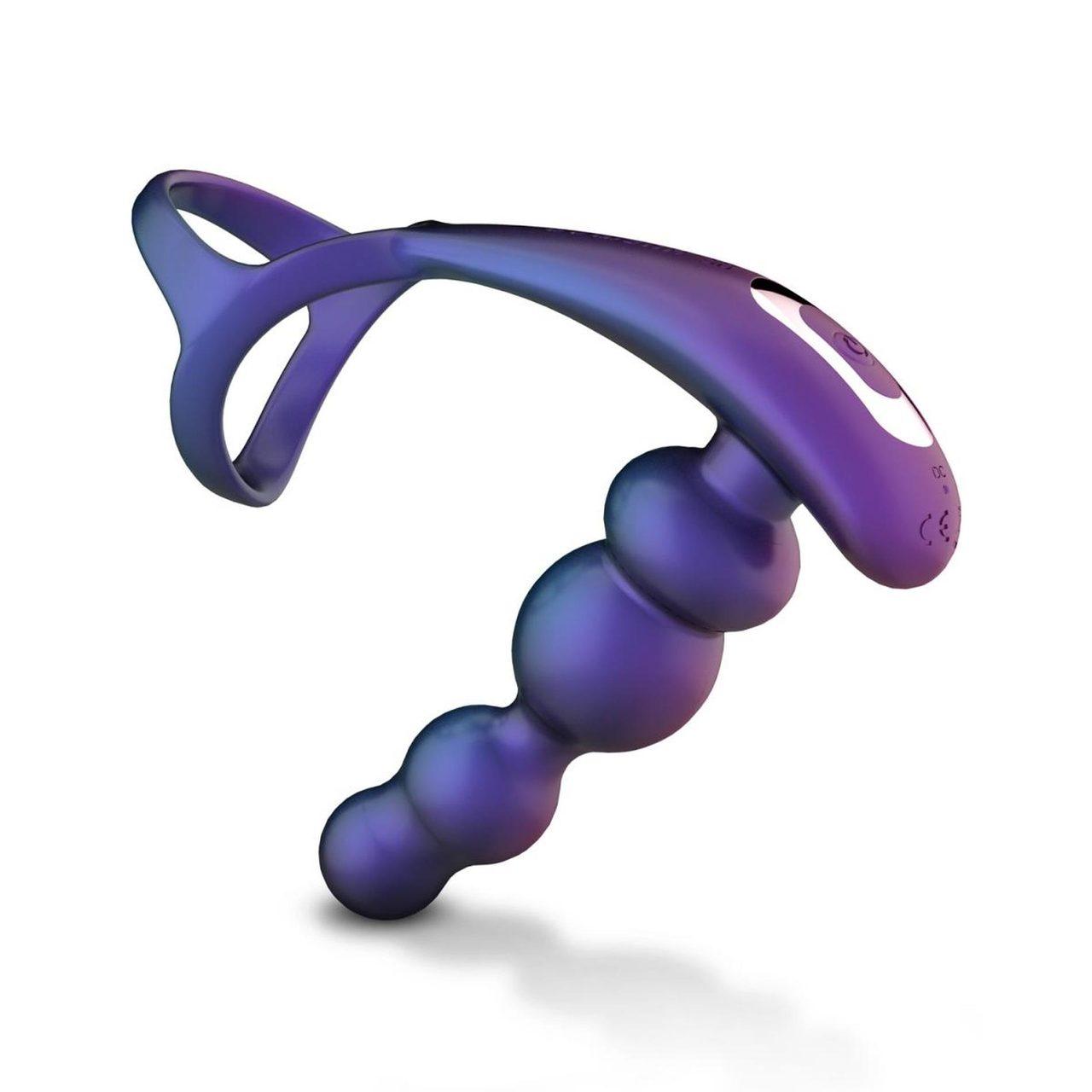 Wibrująco-rotujący korek analny z pierścieniem i pilotem | Loris.pl