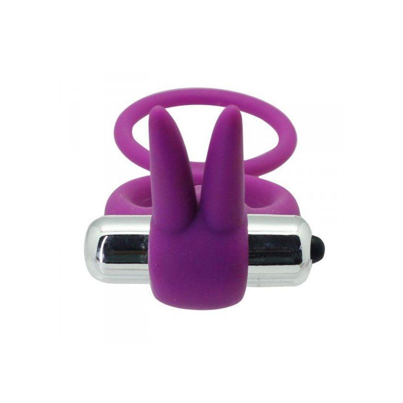 Podwójny pierścień erekcyjny z wibracją i stymulatorem łechtaczki 3,5 cm