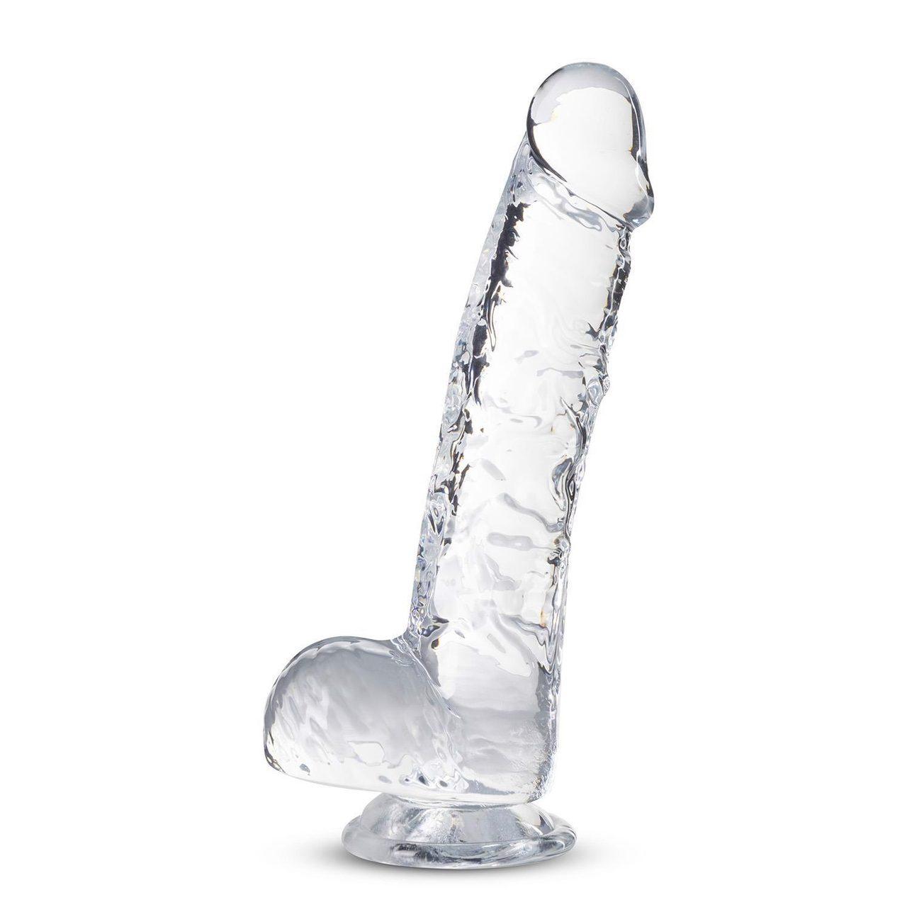 Krystaliczne dildo 15,2 cm z przyssawką i opcją uprzęży | Loris.pl