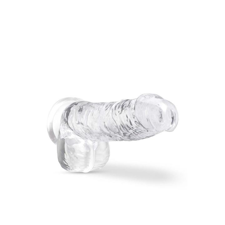 Krystaliczne dildo 15,2 cm z przyssawką i opcją uprzęży