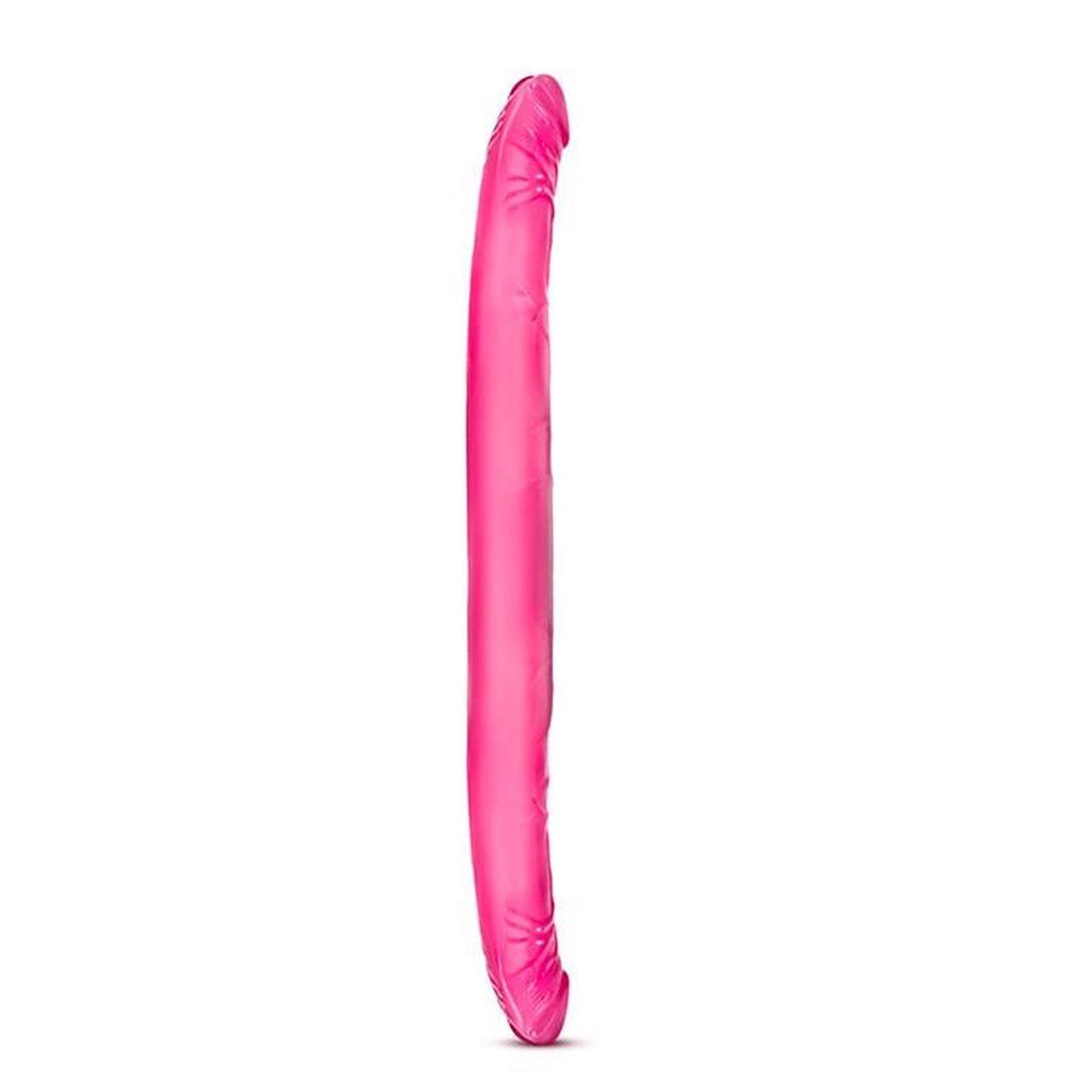 Różowe podwójne dildo 40,6 cm – elastyczne i realistyczne | Loris.pl