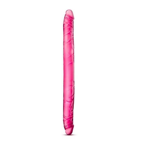 Różowe podwójne dildo 40,6 cm – elastyczne i realistyczne