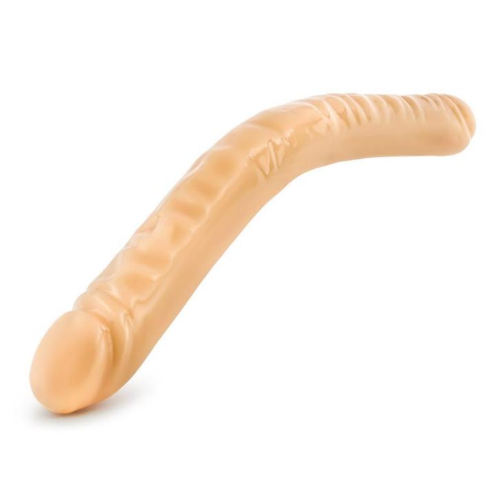 Podwójne dildo beżowe 45,7 cm elastyczne