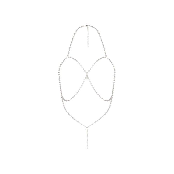 Biżuteryjny biustonosz open bra z koralików one size