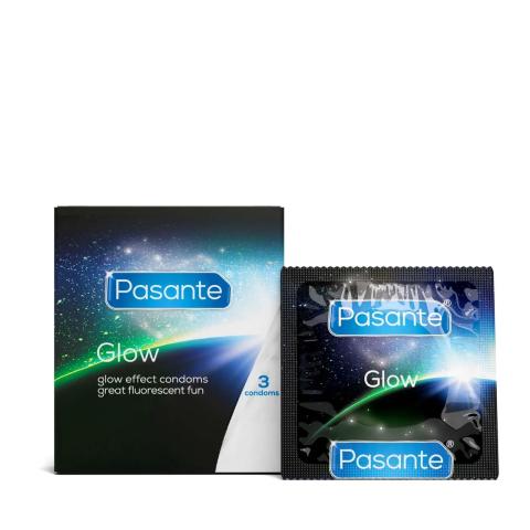 Świecące prezerwatywy fluorescencyjne 3 szt | Glow w ciemności