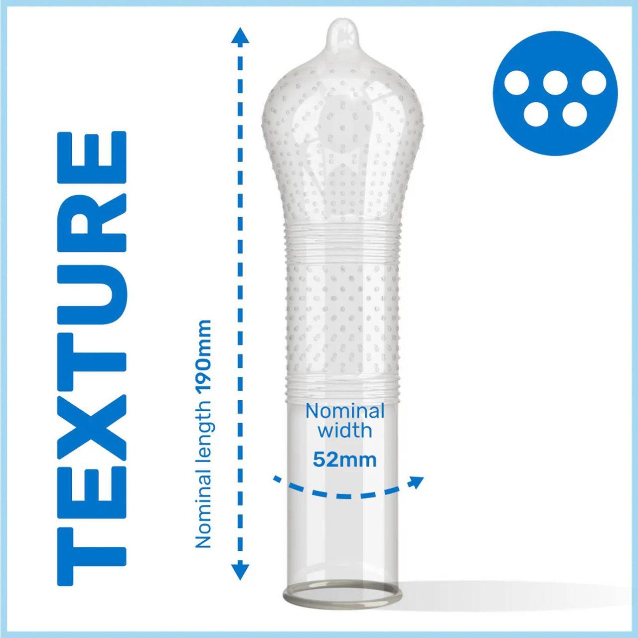 Prezerwatywy stymulujące prążkowane i z wypustkami 3 szt. | Loris.pl