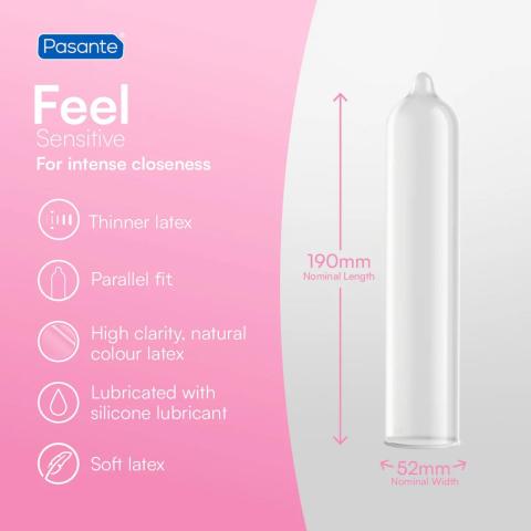 Ultracienkie prezerwatywy sensitive feel 12 szt – naturalne czucie