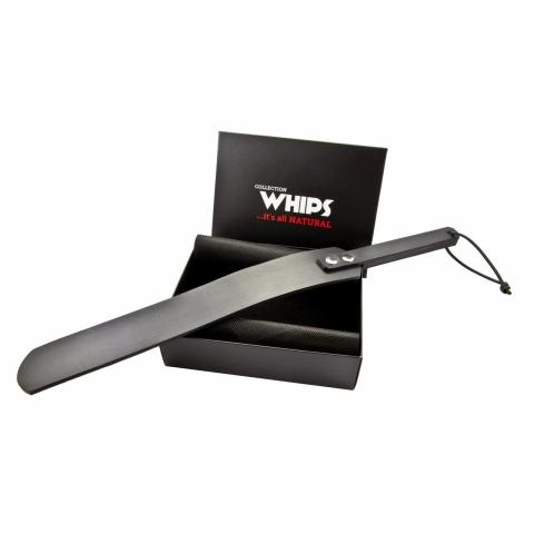 Czarna packa BDSM ze skóry naturalnej 44 cm – miękka i wygodna