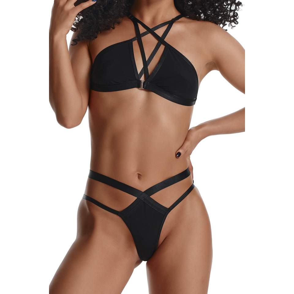 Dwuczęściowy komplet Demoniq Casilda w czarnym kolorze