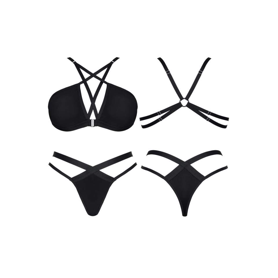 Dwuczęściowy komplet Demoniq Casilda w czarnym kolorze