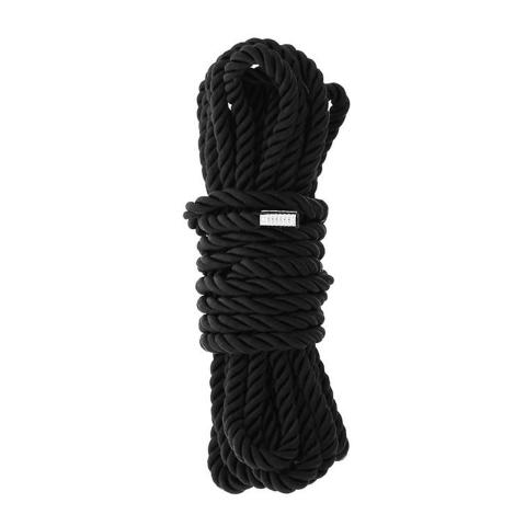Czarna lina do bondage 5 m z metalowymi końcówkami