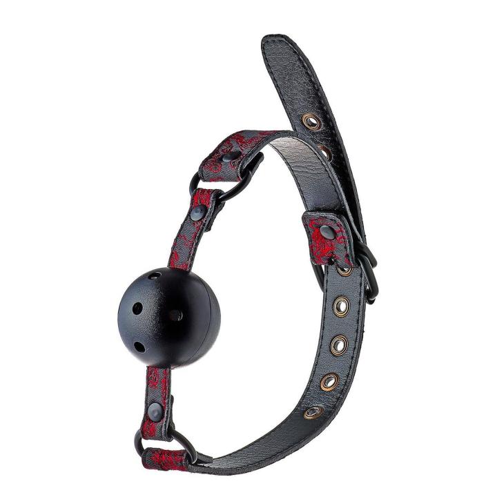 Oddychający knebel BDSM z regulowanym paskiem i klamrą | Loris.pl