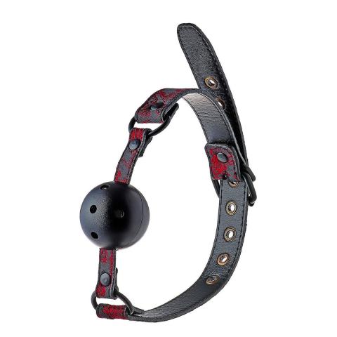 Oddychający knebel BDSM z regulowanym paskiem i klamrą