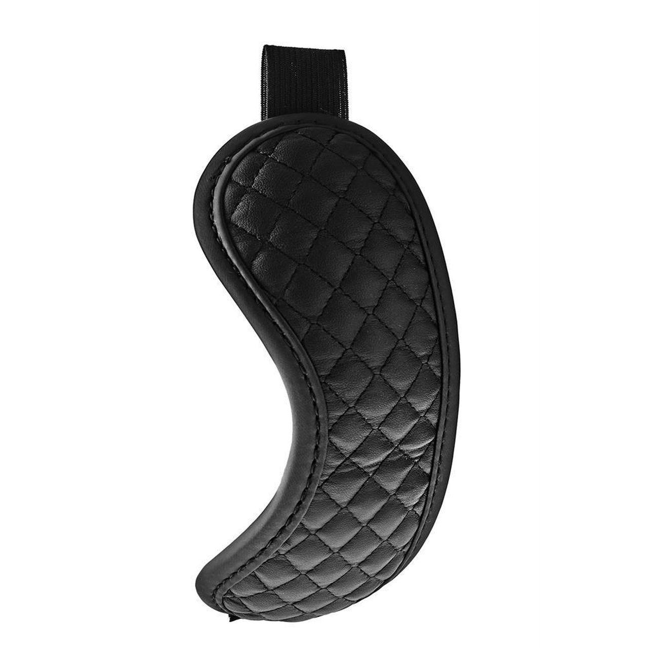 Czarna maska na oczy BDSM pikowana – skóra wegańska | Loris.pl