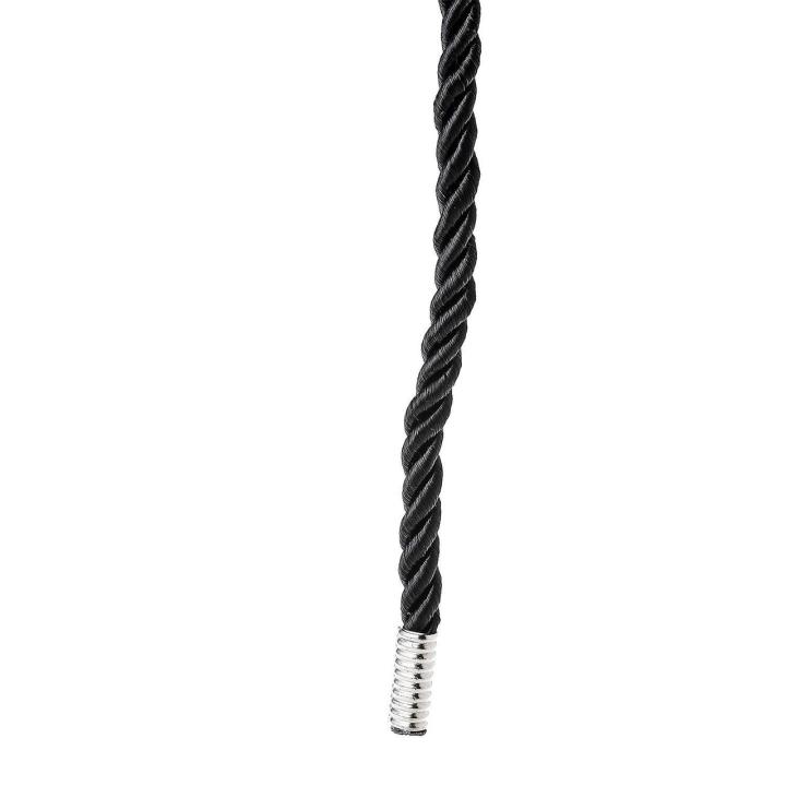Czarna lina do bondage 10 m z metalowymi końcówkami