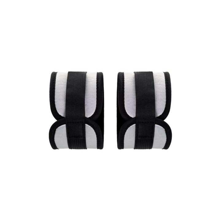 Srebrne kajdanki na kostki 28,5 cm z poliestru | Loris.pl