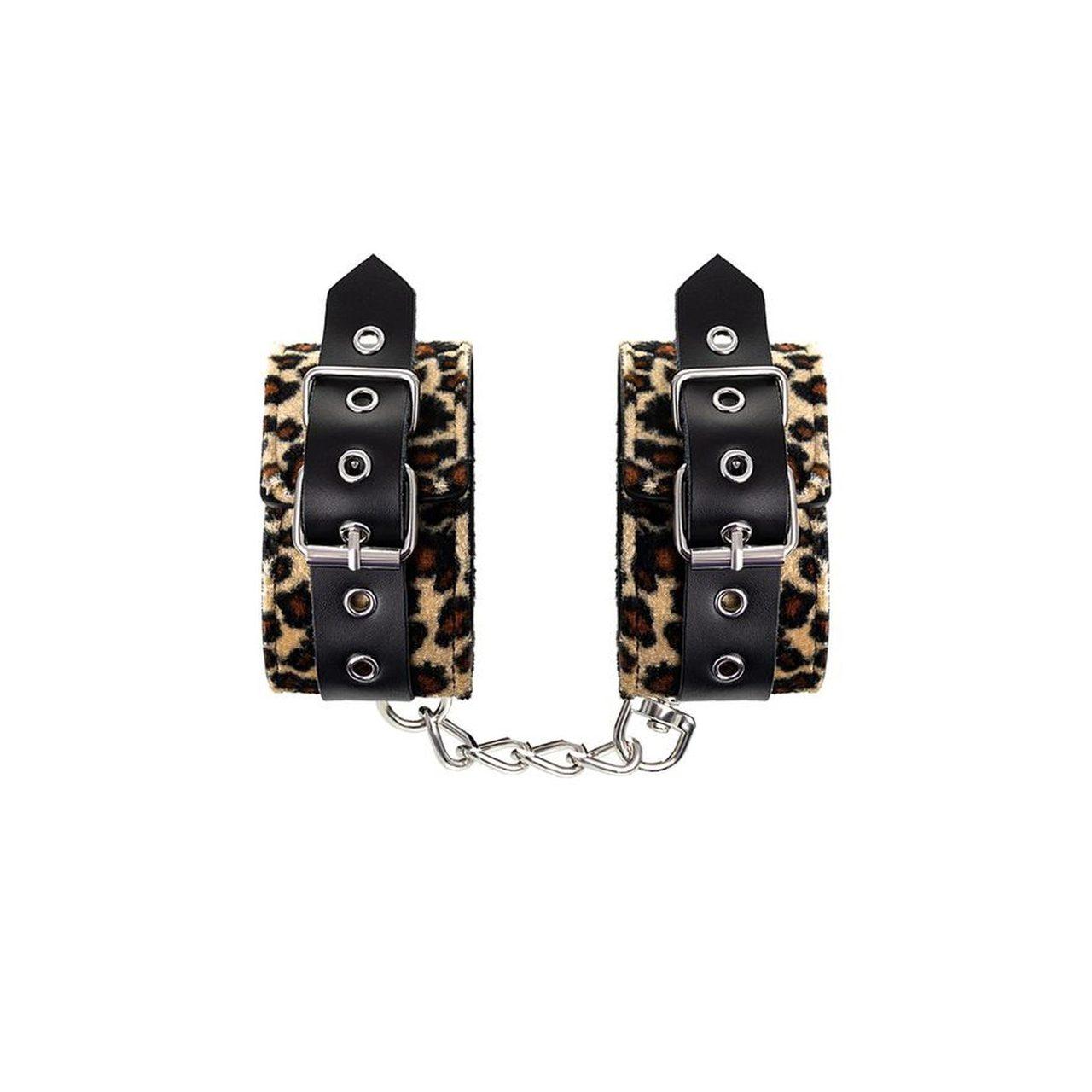 Kajdanki na kostki PU z nadrukiem 27 cm – regulowane | Loris.pl