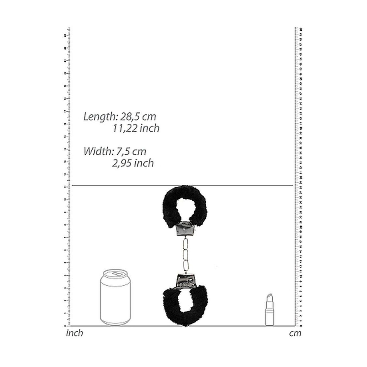Kajdanki BDSM z futerkiem czarne | Kluczyk i szybkie uwolnienie | Loris.pl