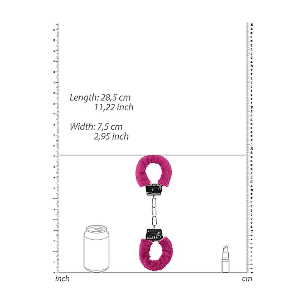 Różowe kajdanki BDSM z futerkiem i szybkim uwolnieniem | Loris.pl