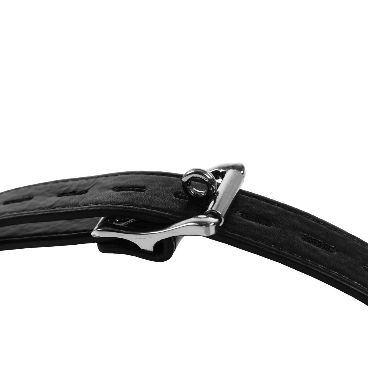 Kajdanki na nadgarstki i uda czarne z wyściółką i regulacją | Loris.pl