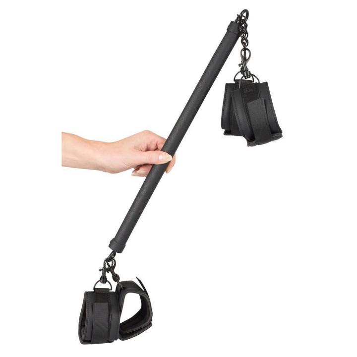 Belka rozporowa BDSM 40 cm z regulowanymi mankietami na rzep