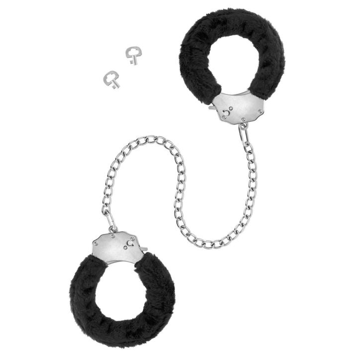 Futrzane kajdanki na kostki z regulacją | Komfortowe mankiety BDSM