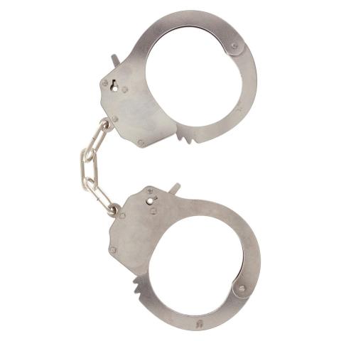 Stalowe kajdanki BDSM z 2 kluczami i awaryjnym otwieraniem