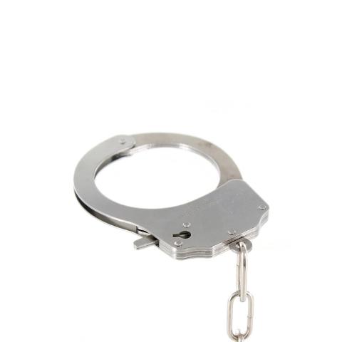 Stalowe kajdanki BDSM z 2 kluczami i awaryjnym otwieraniem
