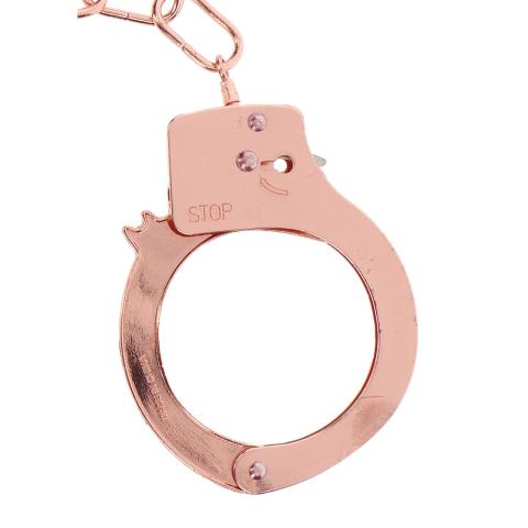Metalowe kajdanki BDSM różowe złoto – kajdanki erotyczne