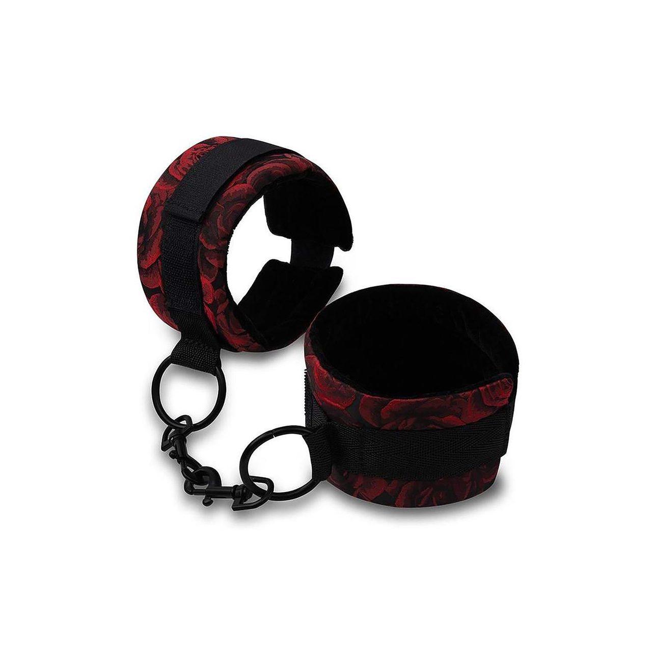 Miękkie kajdanki BDSM z opaską na oczy | Komfortowe krępowanie