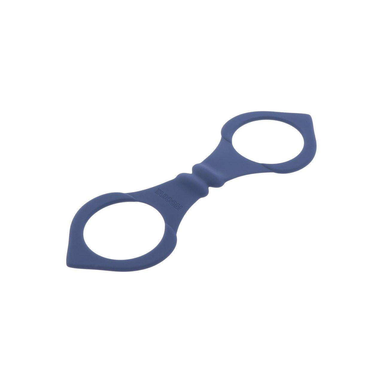 Silikonowe kajdanki na nadgarstki niebieskie – miękkie mankiety BDSM | Loris.pl