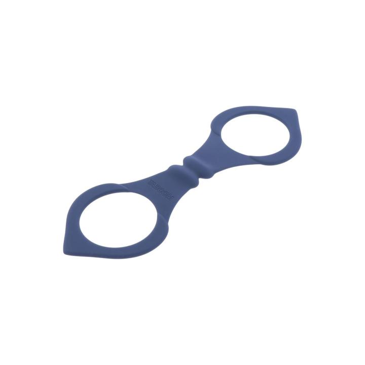 Silikonowe kajdanki na nadgarstki niebieskie – miękkie mankiety BDSM | Loris.pl