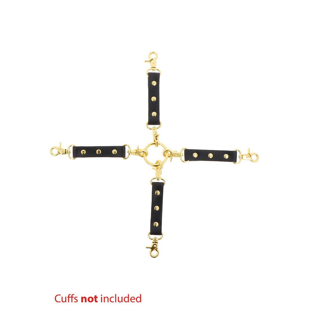 Czarne hogtie do bondage – wiązanie rąk i nóg | Loris.pl