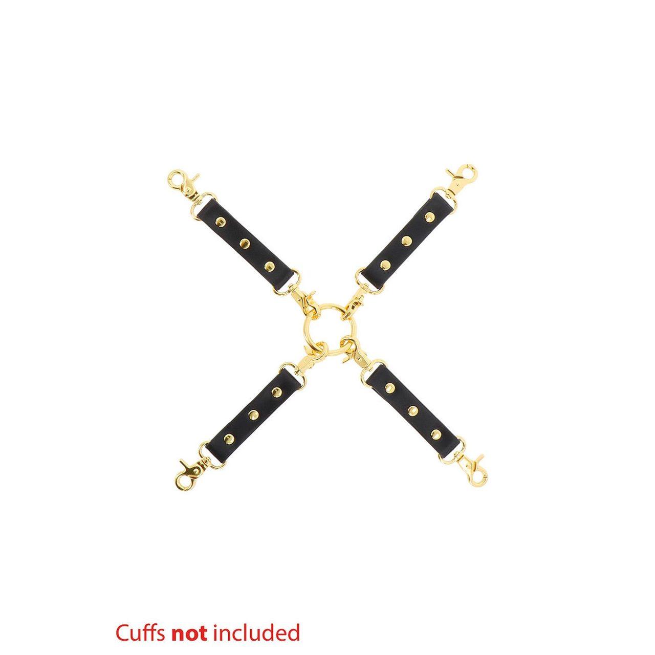 Czarne hogtie do bondage – wiązanie rąk i nóg | Loris.pl