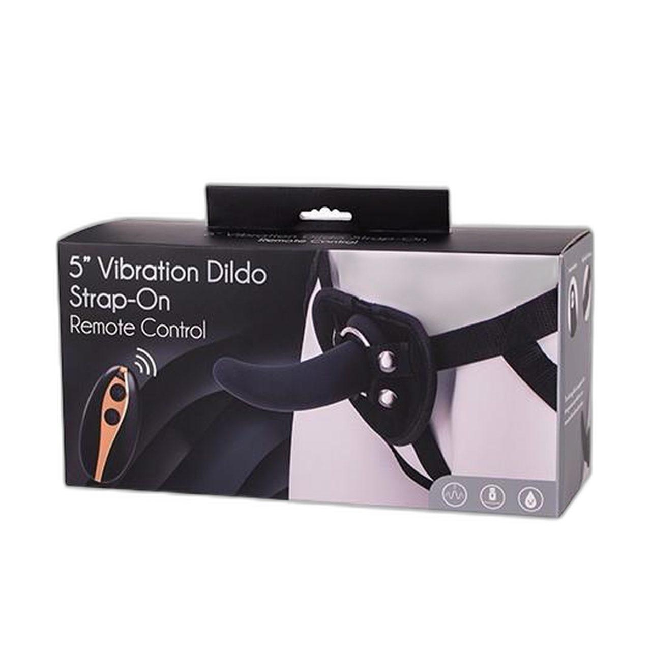 Wibrujący strap-on 12,7 cm z pilotem i przyssawką | Loris.pl