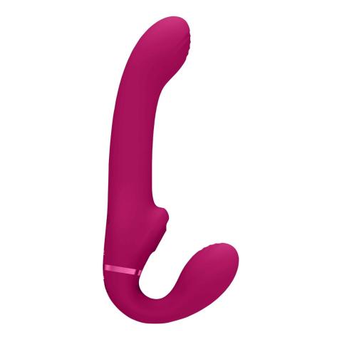 Bezpasowy strap-on z wibracjami i falami powietrznymi | 3 silniki