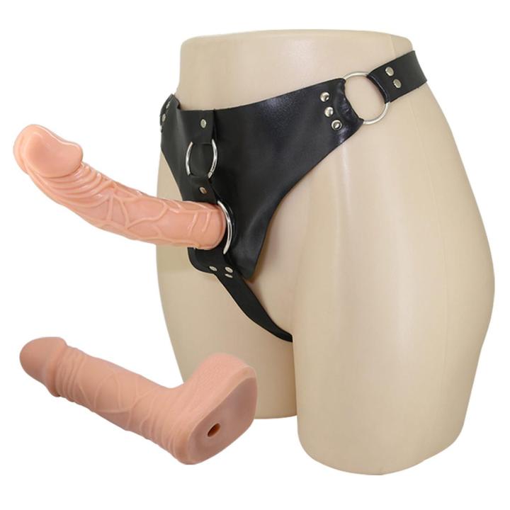 Strap-on z 2 dildo 19,5 cm i 12,5 cm | Regulowana uprząż | Loris.pl