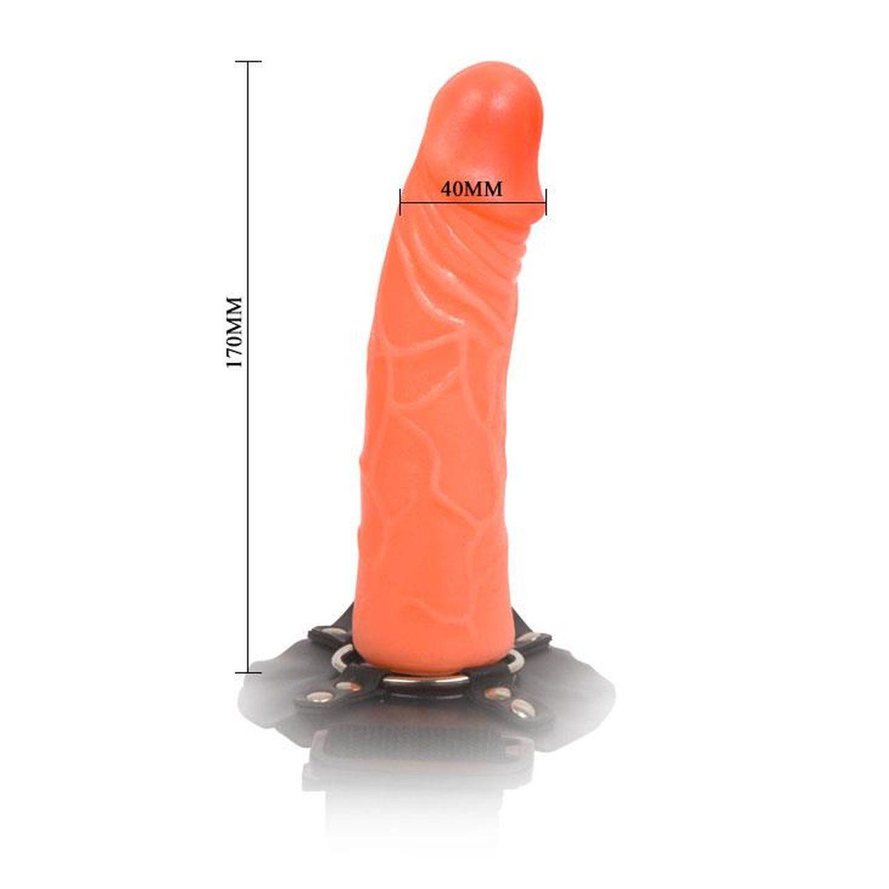 Strap on na udo cielisty bez wibracji – realistyczne dildo | Loris.pl