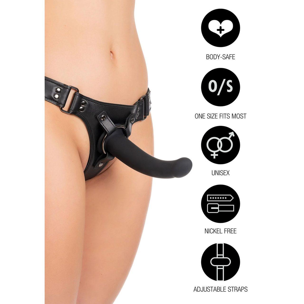 Mocowanie Strap-On Regulowane 80–120 cm | 3 Pierścienie | Skóra PU