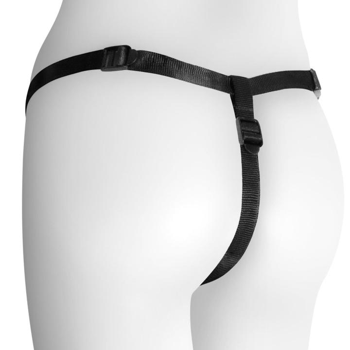Różowy strap-on bez wibracji 12,5 cm – falowane dildo i regulowany harness